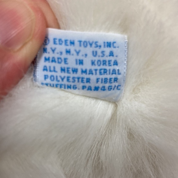 Eden toy 16”  white bunny laying down bunny - Picture 5 of 5